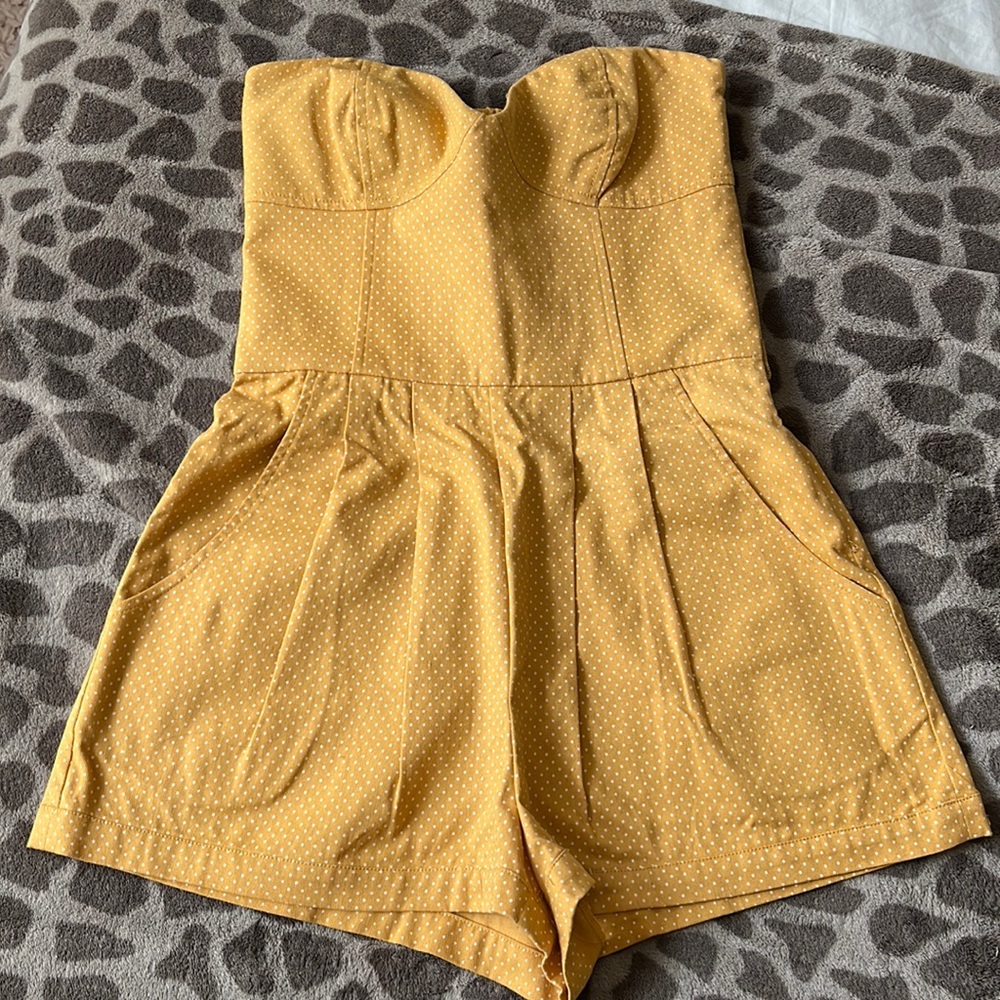 Dolce Vita Yellow Polka Dot Romper
